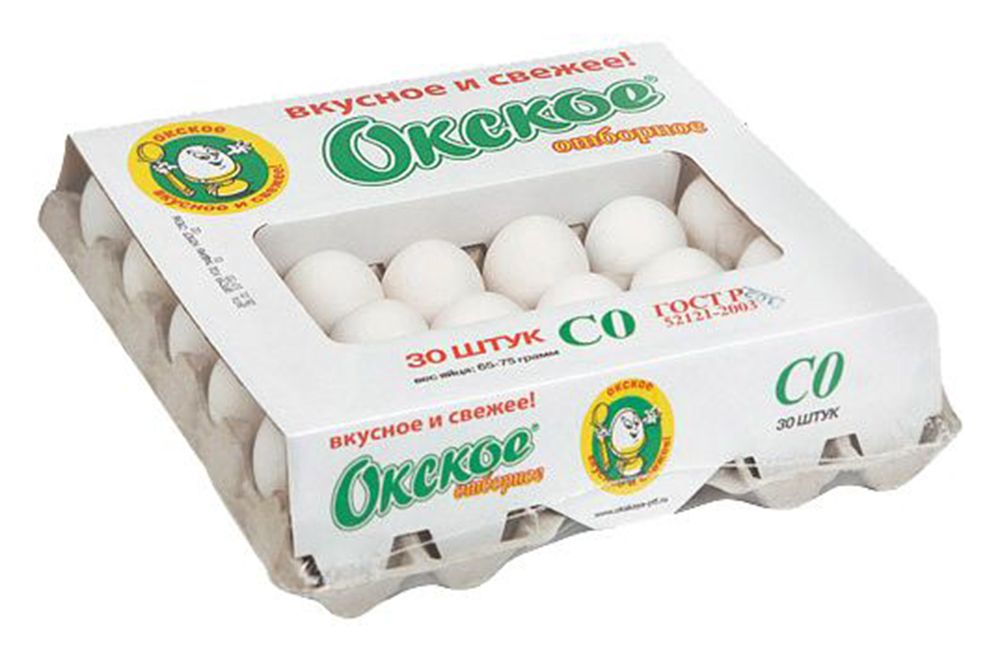 Яйцо куриное Отборное Окское (30 шт) шт - интернет-магазин Близнецы