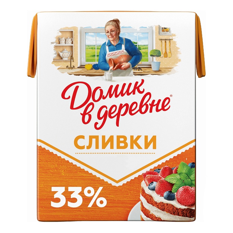 Сливки 33% стер Домик Лианозово 200г шт - интернет-магазин Близнецы