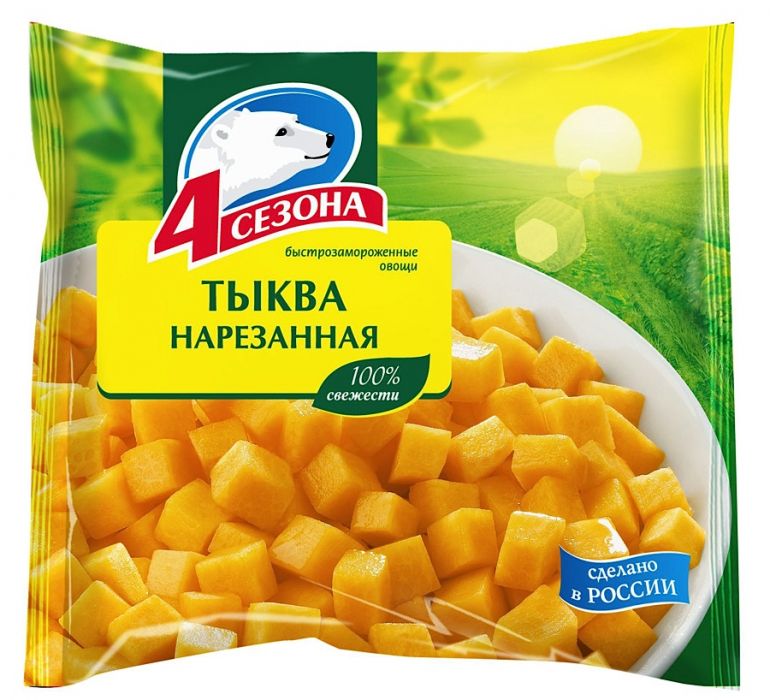 Морож. овощи Тыква резан  4 Сезона  упак 400г - интернет-магазин Близнецы