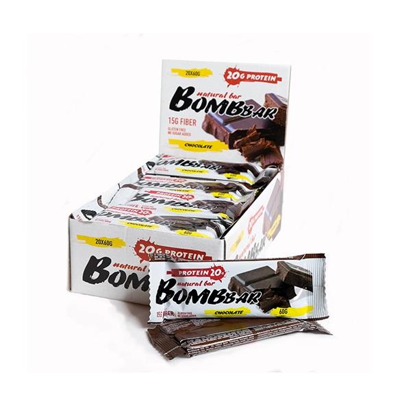 Батончик BOMBBAR протеиновый Двойной шоколад 60г - интернет-магазин Близнецы