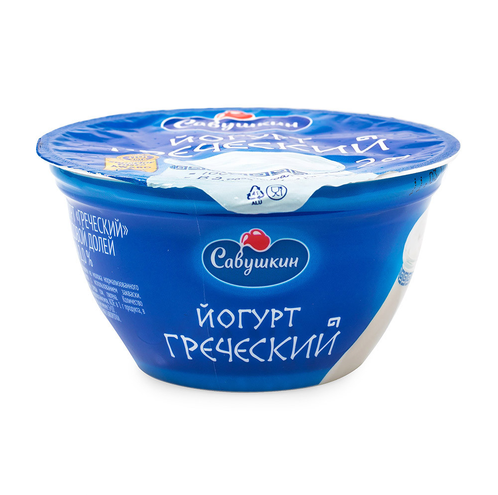 Йогурт 2% Греческий натур \Савушкин продукт\ 140г - интернет-магазин Близнецы