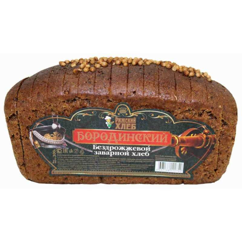 Хлеб бездрож Бородинский  Рижский хлеб  300г - интернет-магазин Близнецы