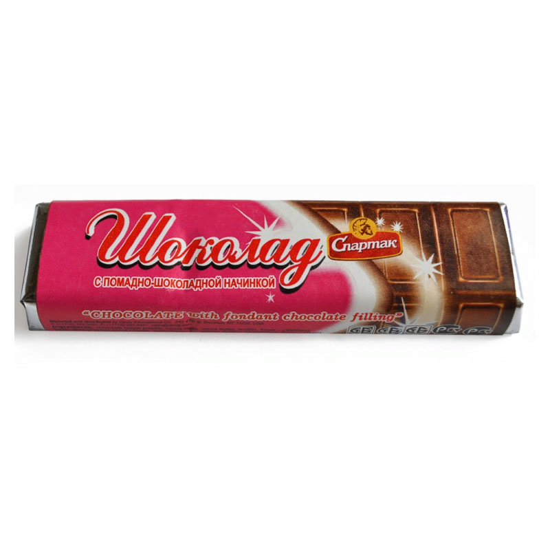 Шоколад СПАРТАК темный с помадно-шокол нач 48г - интернет-магазин Близнецы