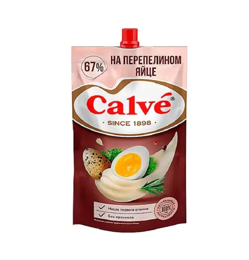 Майонез 67% на перепел яйце  Кальве 400г шт     - интернет-магазин Близнецы