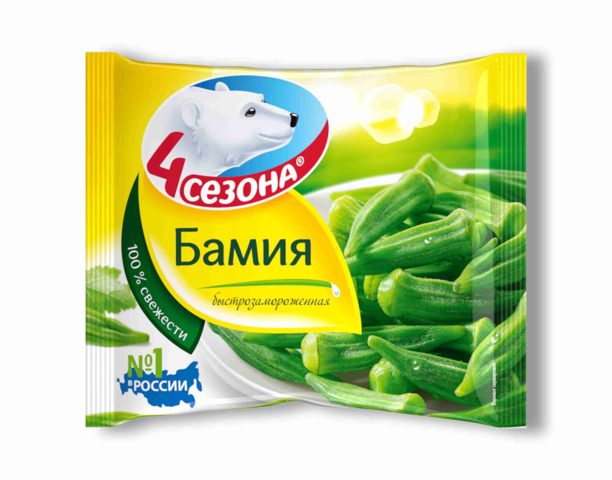 Морож. овощи Бамия  4 Сезона  400г упак - интернет-магазин Близнецы