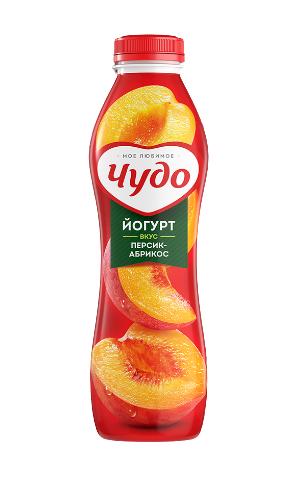 Йогурт 2.4% Чудо питьевой персик-абрикос  Лианозово  680-690г бут - интернет-магазин Близнецы