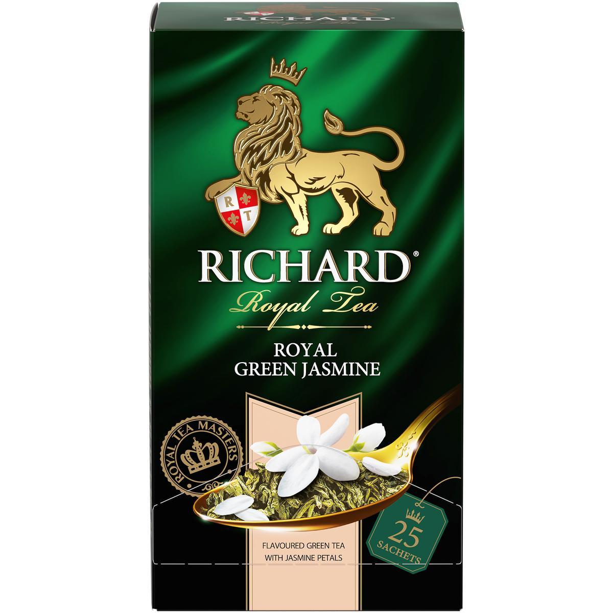 м Чай Ричард Роял Грин зелен с жасмин (25*2г) 50г - интернет-магазин Близнецы