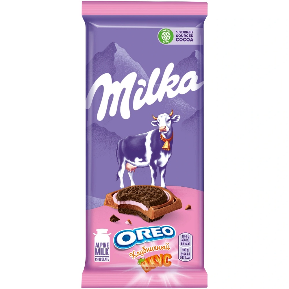 Шоколад Милка OREO Клубника 92г - интернет-магазин Близнецы