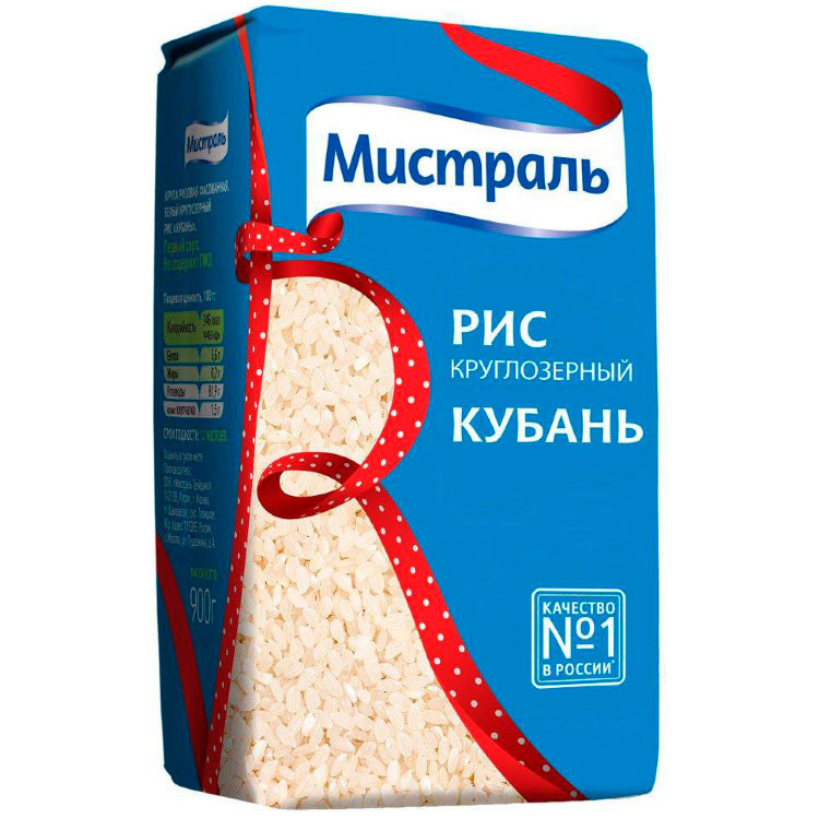 Рис кругл Краснодар  Мистраль  900г - интернет-магазин Близнецы