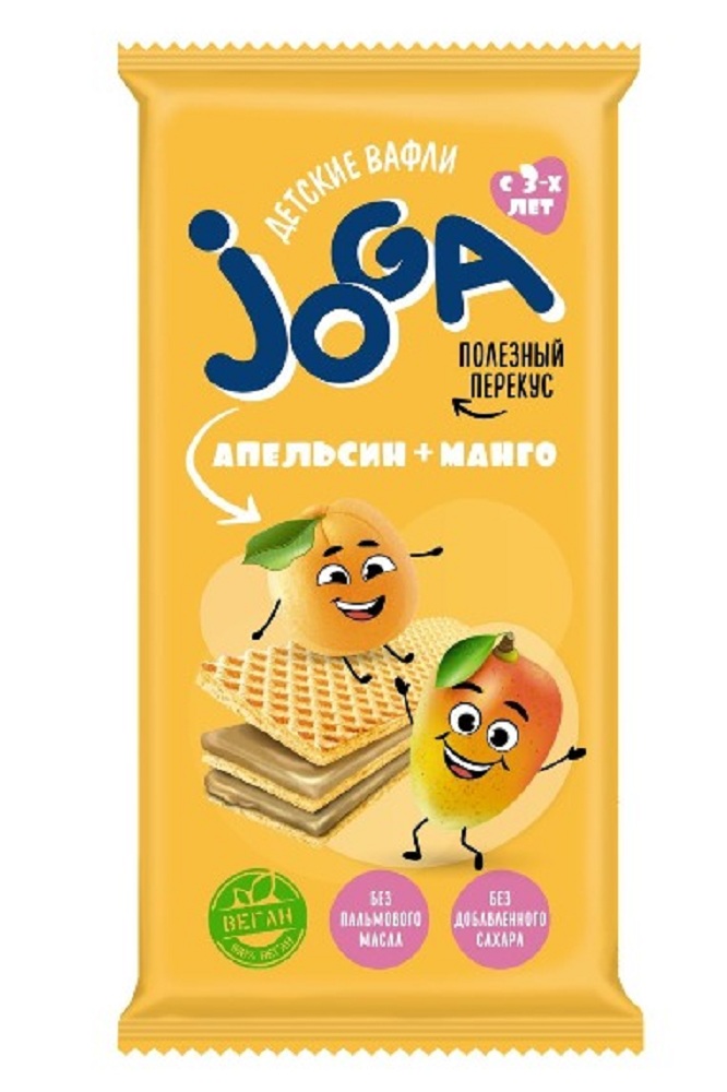 Вафли JOGA  Апельсин-Манго 35г - интернет-магазин Близнецы