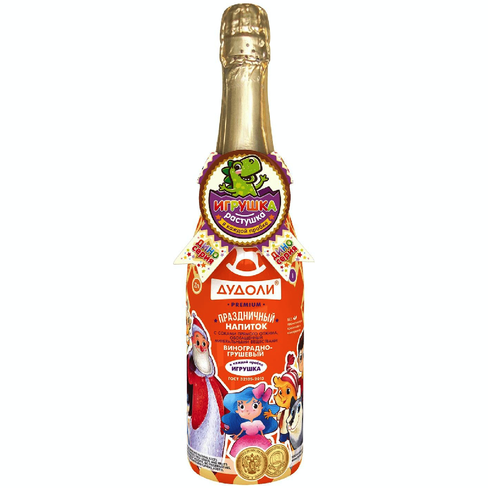Фруктовый напиток Дудоли Виноград-Груша бут 0.75 л - интернет-магазин Близнецы