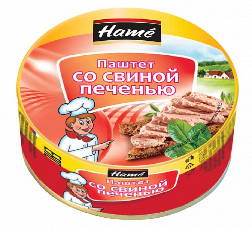 Паштет Hame со свиной печенью  Россия  117г  - интернет-магазин Близнецы