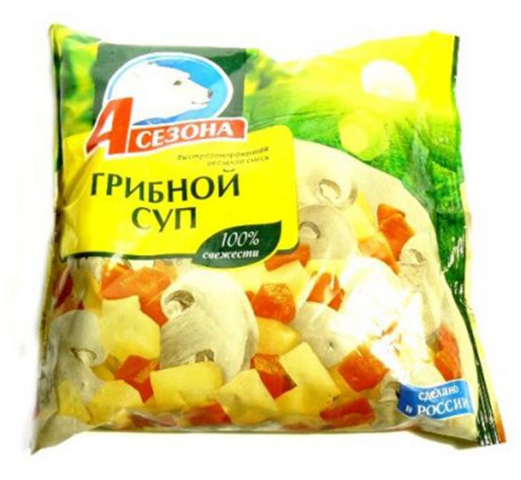 Морож. овощи Суп Грибной  4 Сезона  упак 400г - интернет-магазин Близнецы