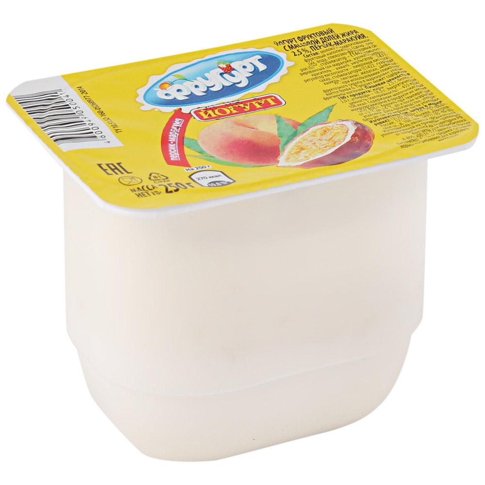 Йогурт 2.5% персик-маракуйя  Лианозово  240г - интернет-магазин Близнецы