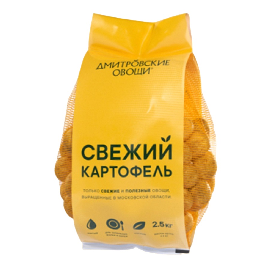 Картофель белый 2,5 кг  Дмитровские Овощи  - интернет-магазин Близнецы