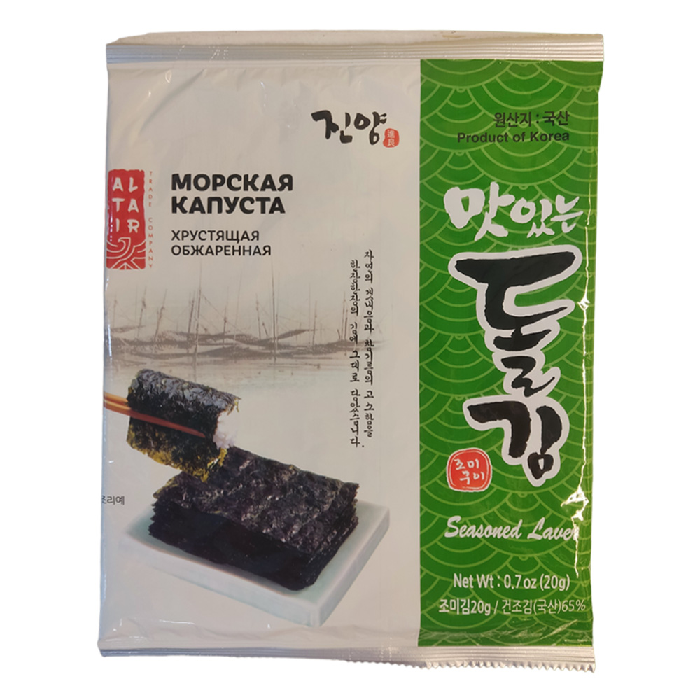 Морская капуста Roasted (листы) 20г  Корея  - интернет-магазин Близнецы