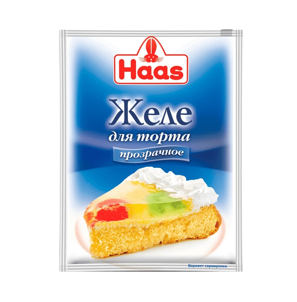 Желе HAAS для торта бесцветная 11г пак - интернет-магазин Близнецы