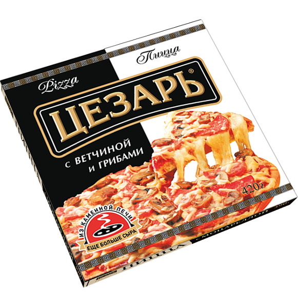 Пицца Цезарь ветчина и грибы  Морозко  420г - интернет-магазин Близнецы