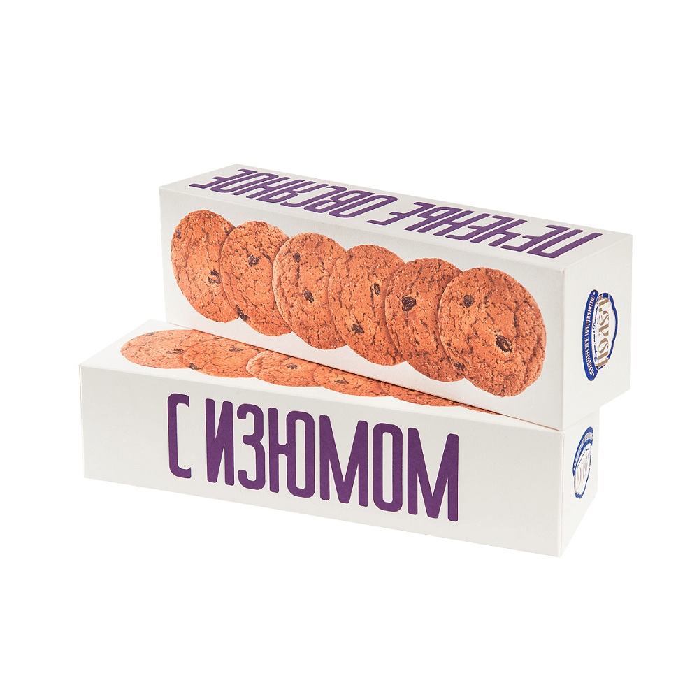 Печенье Полет Овсяное с изюм на сливочном масле 250г - интернет-магазин Близнецы