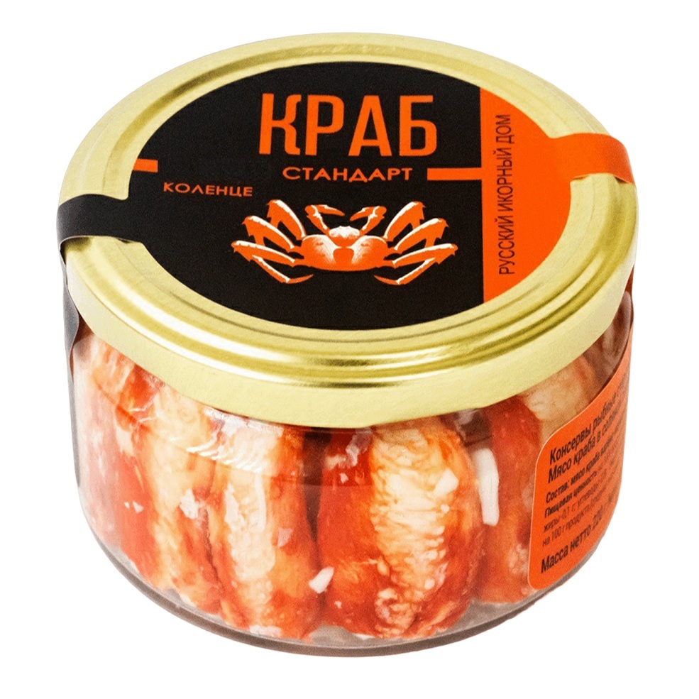 Мясо краба (коленце) с с  Русский икорный дом  250г ст б - интернет-магазин Близнецы