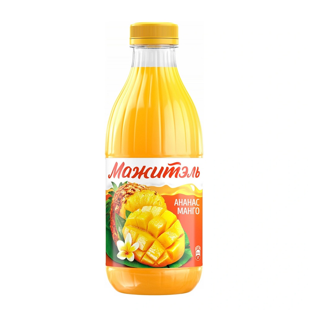 Напиток молоч-соковый Мажитель манго-ананас  Лианозово  950г шт     - интернет-магазин Близнецы