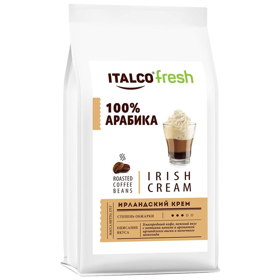 Кофе Italko Arabica "Ирландский крем" 375г зерновой