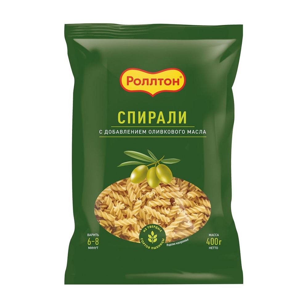 Макар изд Роллтон Спирали с оливк маслом 400г шт - интернет-магазин Близнецы