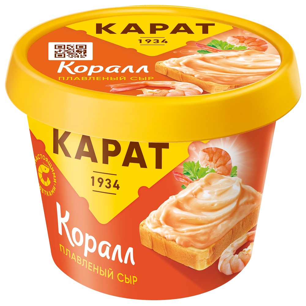 Сыр плавл Коралл 45%  Карат  шт 230г - интернет-магазин Близнецы