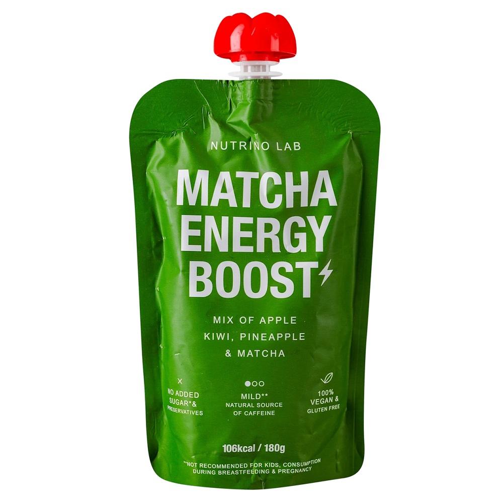 Пюре фрукт Nutrino Energy Яблоко Киви Ананас Матча  - интернет-магазин Близнецы