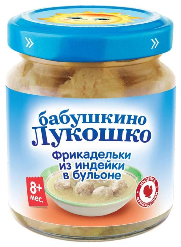 Д.п Пюре Бабушкино Лукошко фрикад индейка в бульоне 100г - интернет-магазин Близнецы