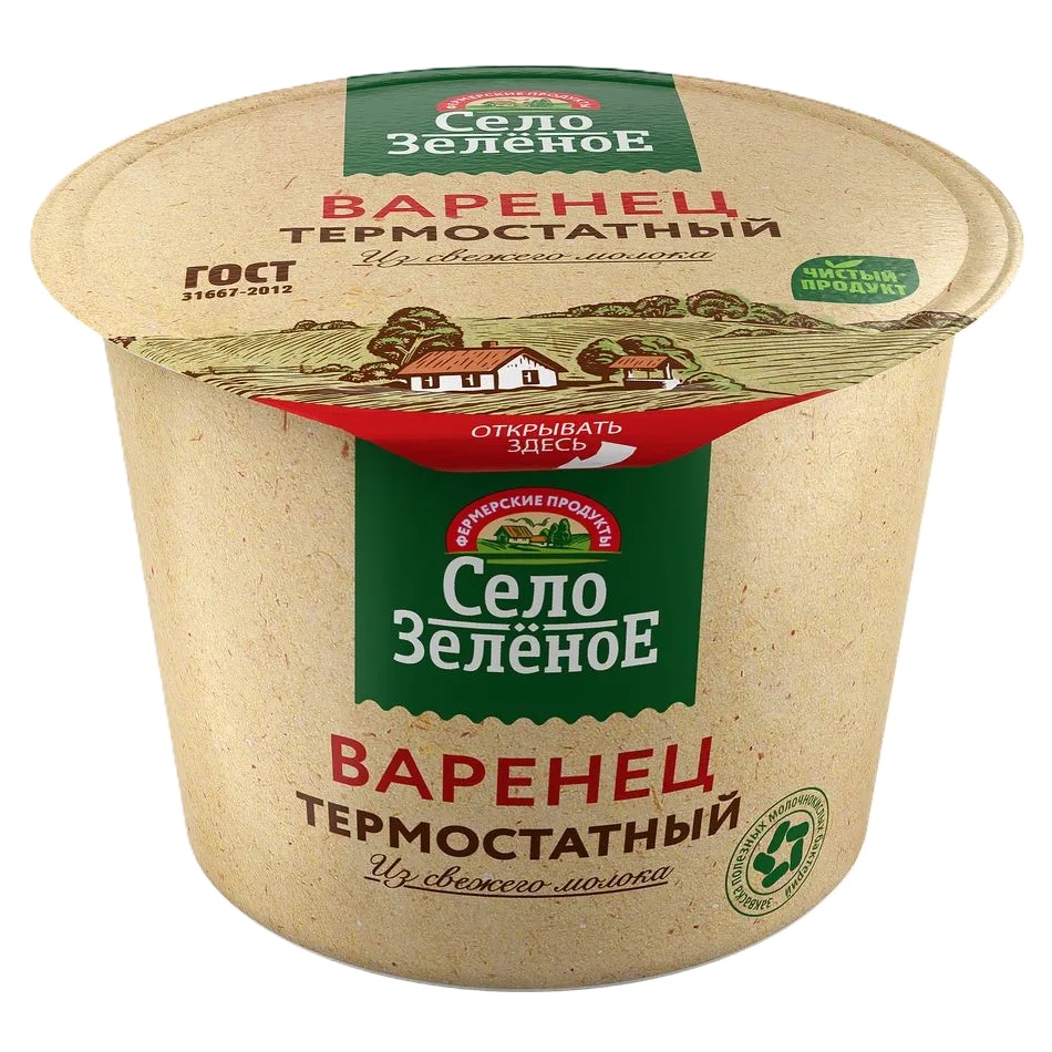 Варенец термостат 4% Село зеленое  200г - интернет-магазин Близнецы