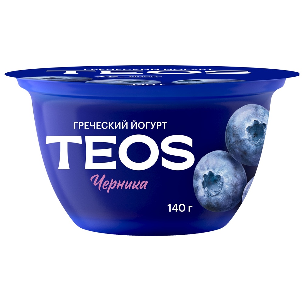 Йогурт Греческий фрукт 2% черника  Савушк продукт  шт 140г - интернет-магазин Близнецы