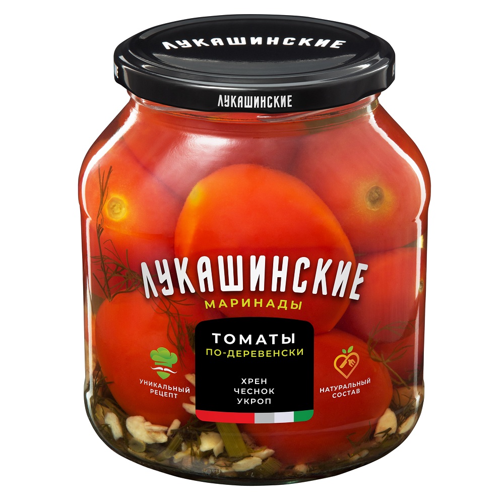 Томаты марин по-деревенски  Лукашинские  бан 670г - интернет-магазин Близнецы