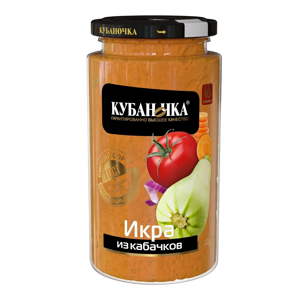 Икра Кабачковая  Кубаночка  500г - интернет-магазин Близнецы