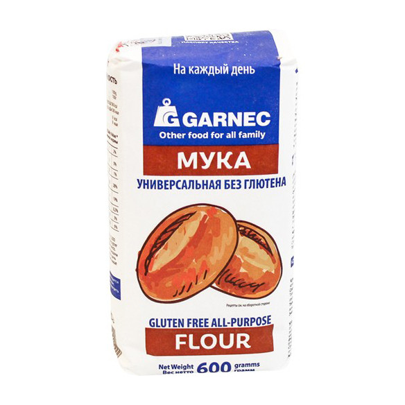 Мука Универсальная без глютена  Гарнец  600г - интернет-магазин Близнецы