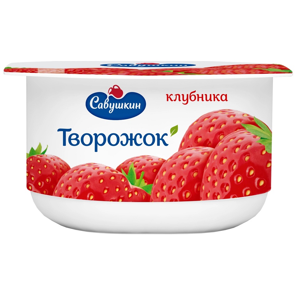 Паста творож десертная 3.5% клубника  Савушк продукт  шт 120г - интернет-магазин Близнецы
