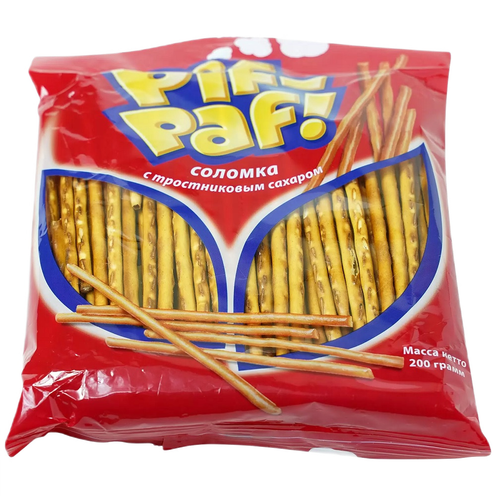 Соломка Pif-Paf сладкая с тростниковым сахаром, 200 г