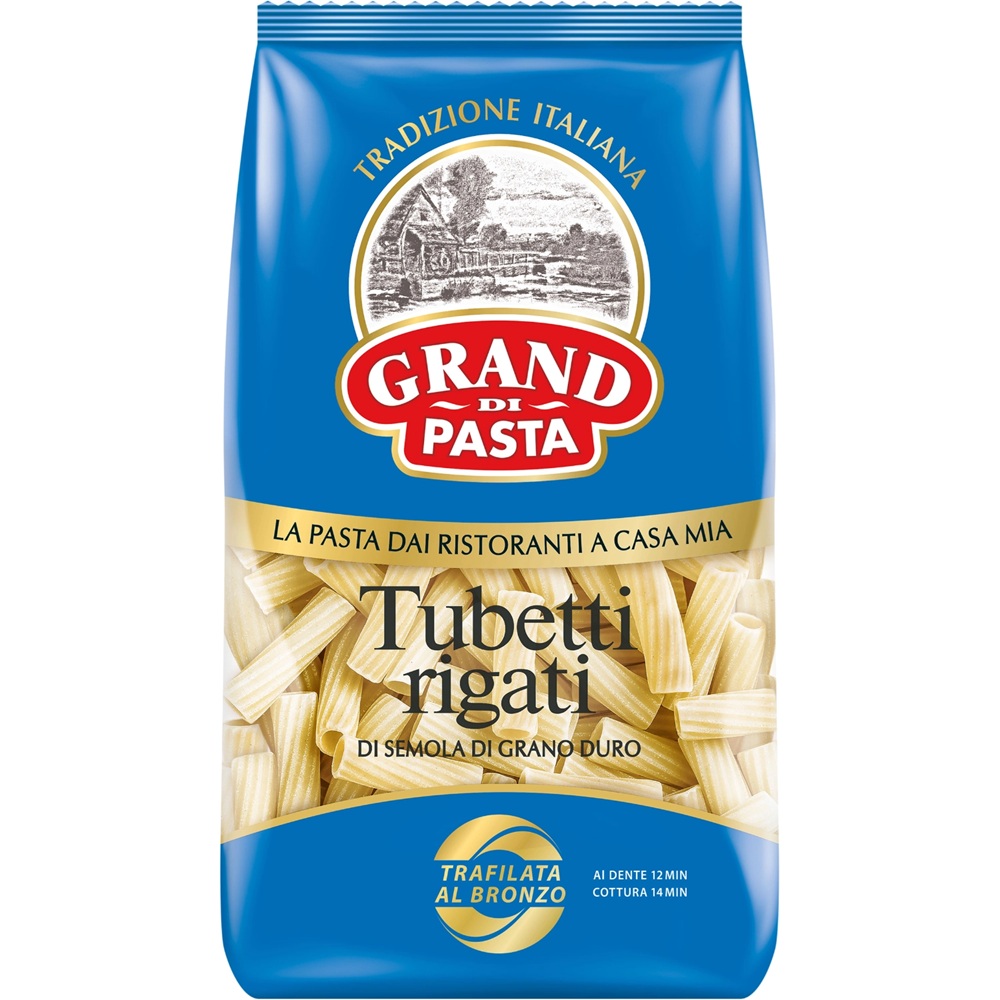Макароны Grand di Pasta Tubetti Rigati трубочки, 450 г