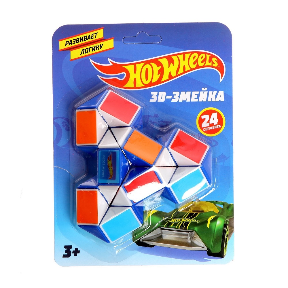 Игра логическая Играем вместе Hot Wheels 3D-змейка, блистер, 19x14x4 см