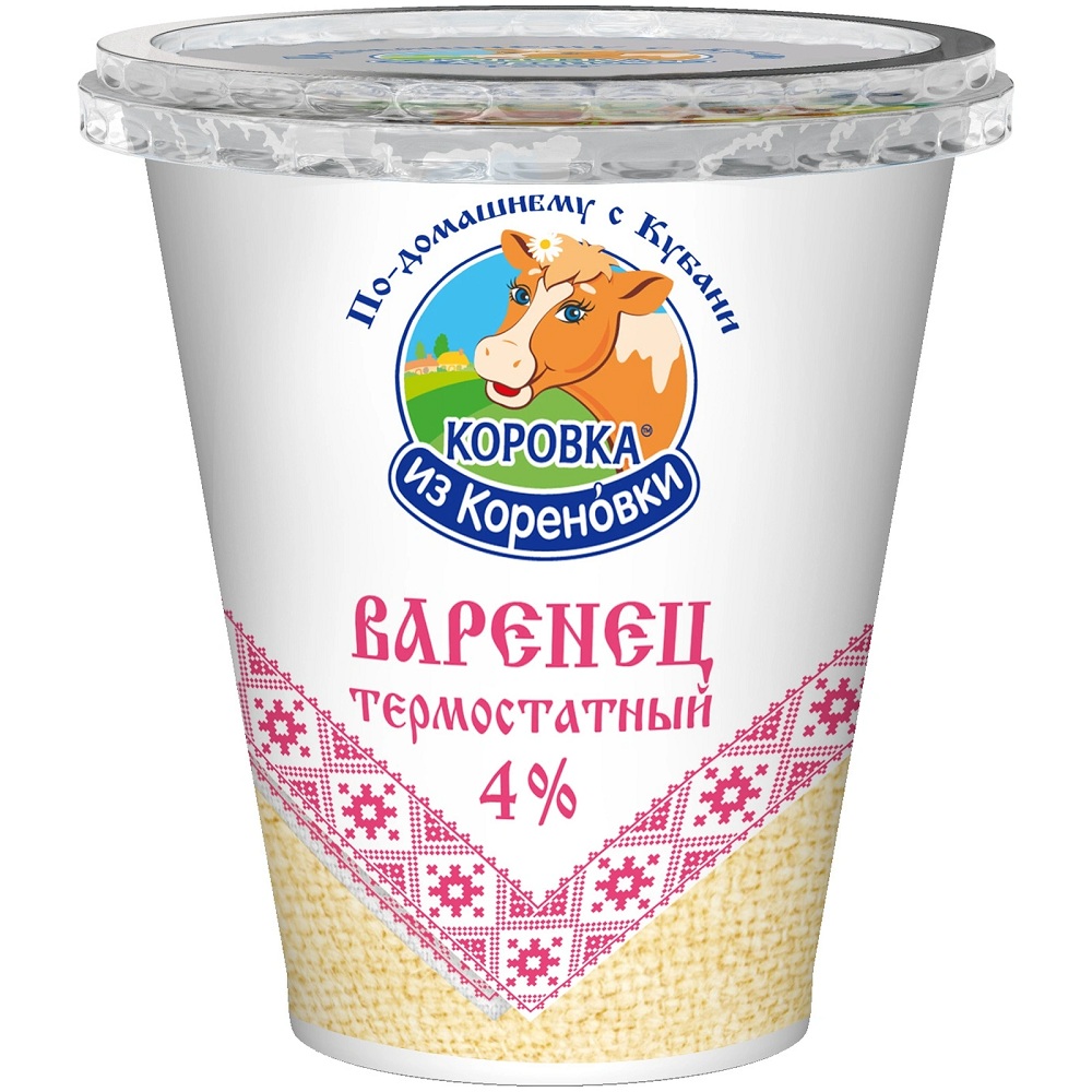 Варенец 4% термостат Коровка из Кореновки 300г шт - интернет-магазин Близнецы