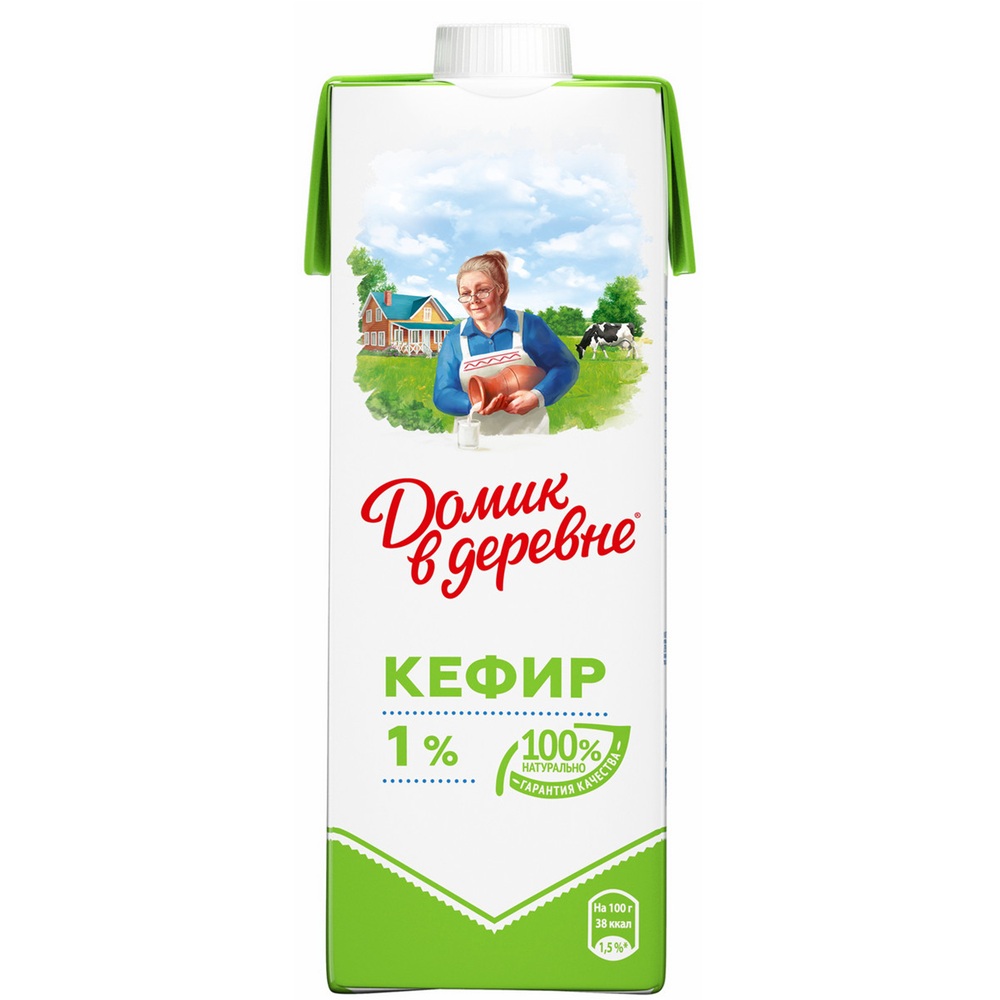Кефир 1% Домик  Лианозово  1000г шт  домик  - интернет-магазин Близнецы