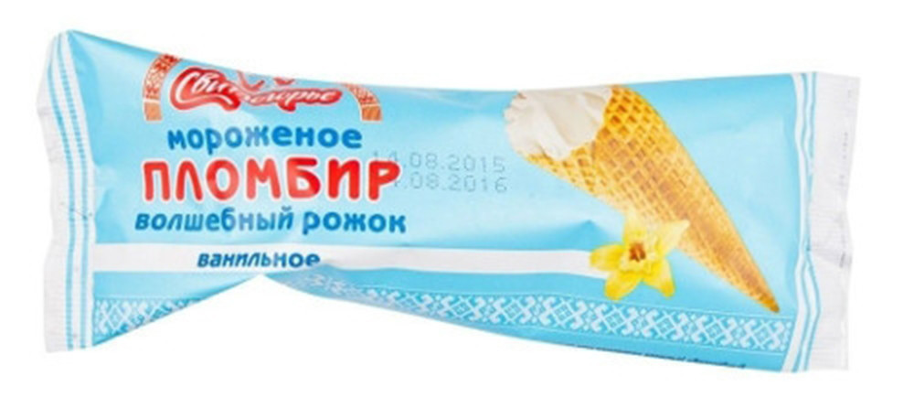 Морож Пломбир  Рожок  Свитлогорье 70г - интернет-магазин Близнецы