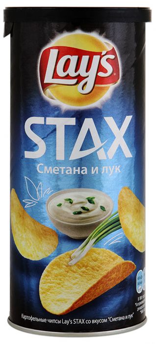 Чипсы Лейс STAX Сметана и лук 140г - интернет-магазин Близнецы