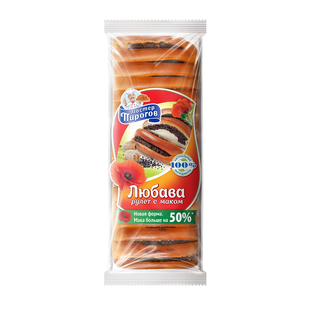 Рулет с маком и изюмом  Коломенский 250г