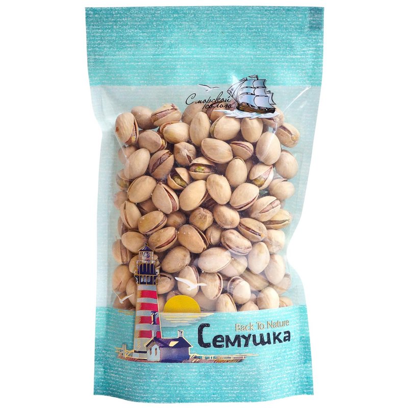Фисташки жаренные соленые  Семушка  220г - интернет-магазин Близнецы