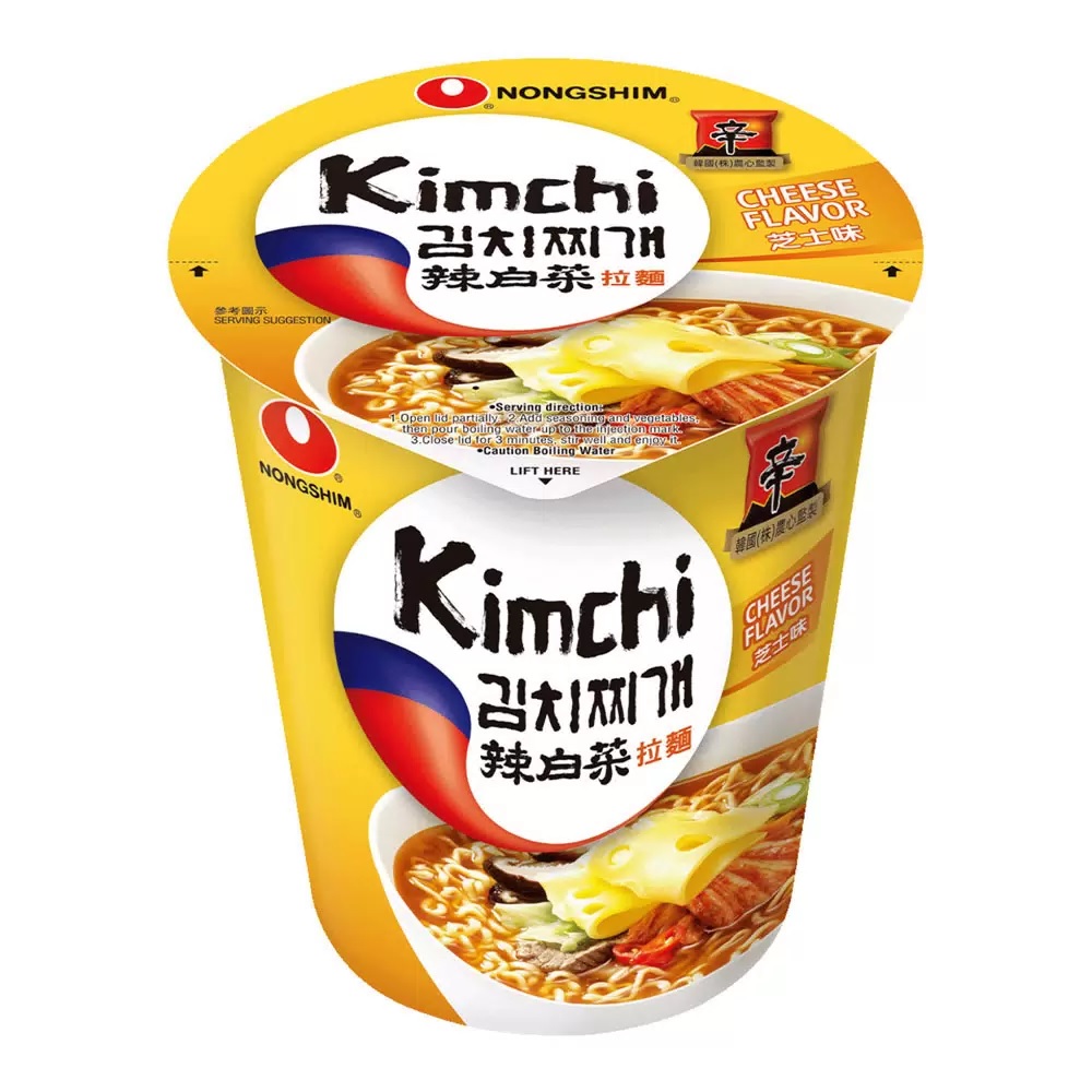 Лапша Nongshim быстрого приготовления Кимчи Рамен с сырным вкусом, 70 г