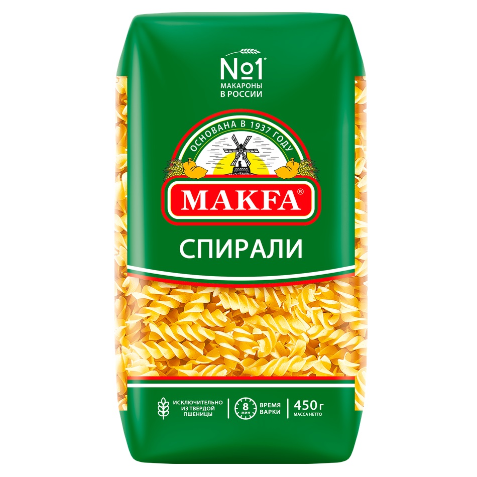 Макароны Makfa спирали, 450 г