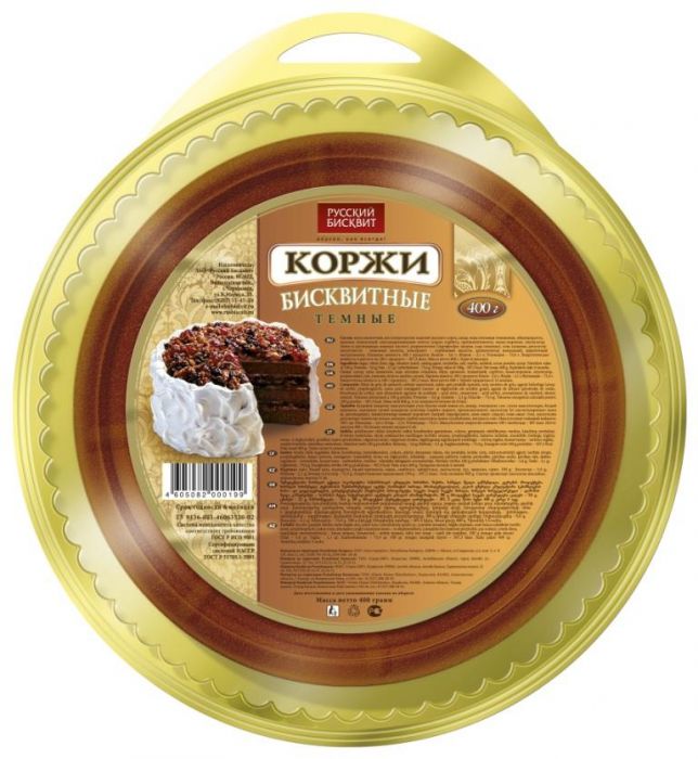 Коржи русский бисквит диаметр коржей