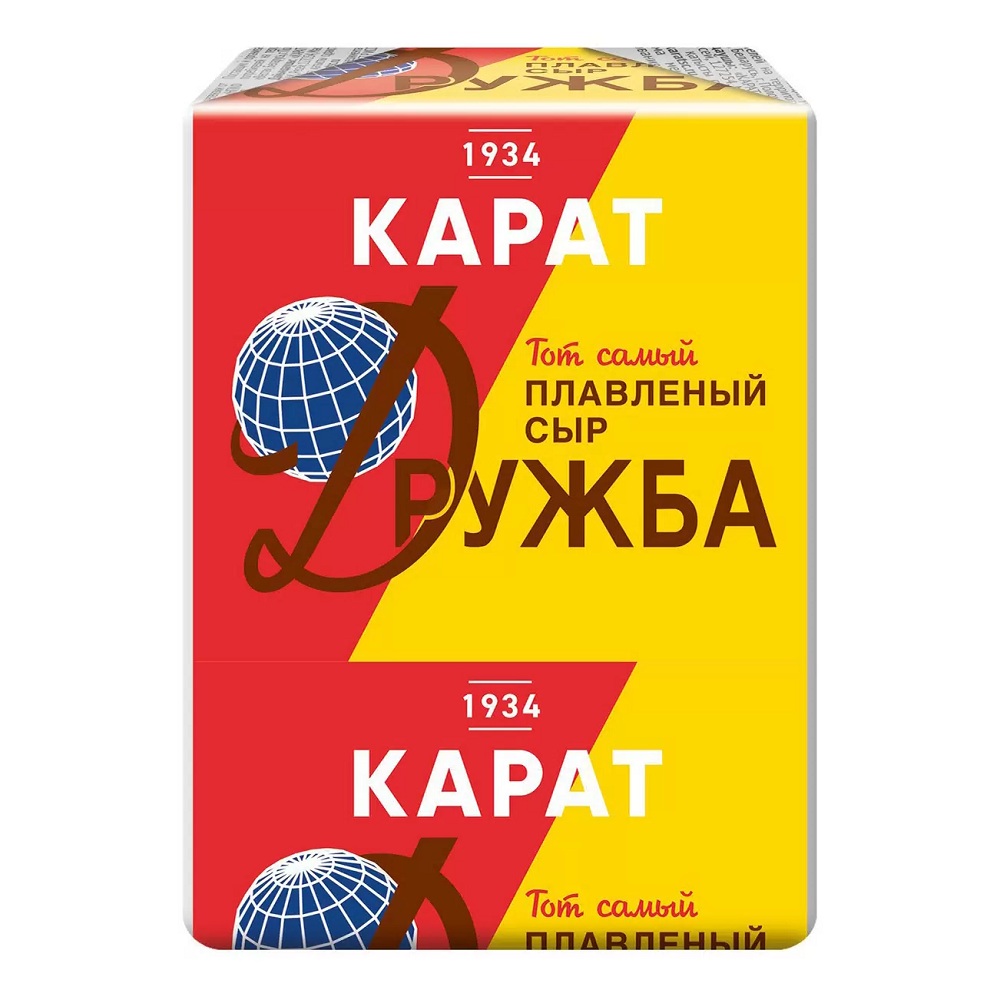 Сыр плавл Дружба  Карат  55% шт 90г - интернет-магазин Близнецы