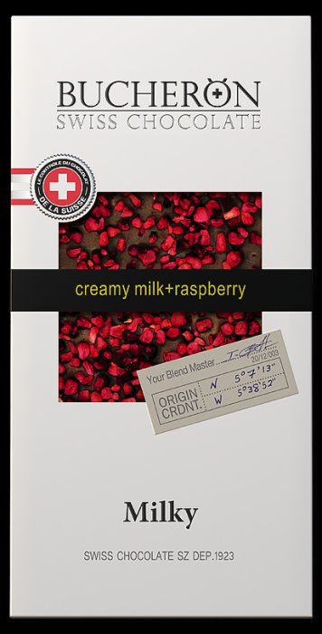 Шоколад BUCHERON молочный с малиной  - интернет-магазин Близнецы